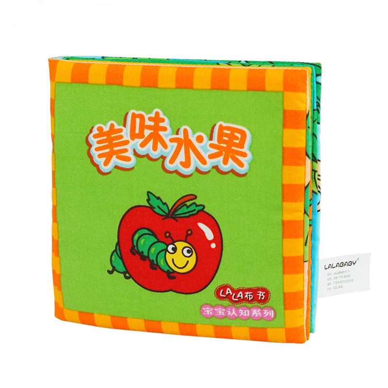 lala布书美味水果 0-3岁 宝宝布书 认知系列 启蒙系列 视觉 感知 认知
