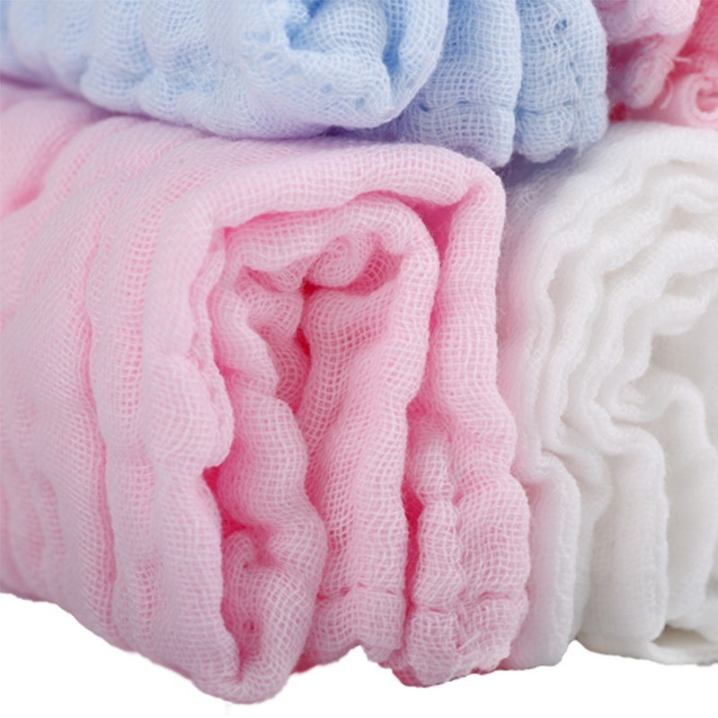 妈妈良品 6层纯棉水洗纱布手帕方巾 6条装